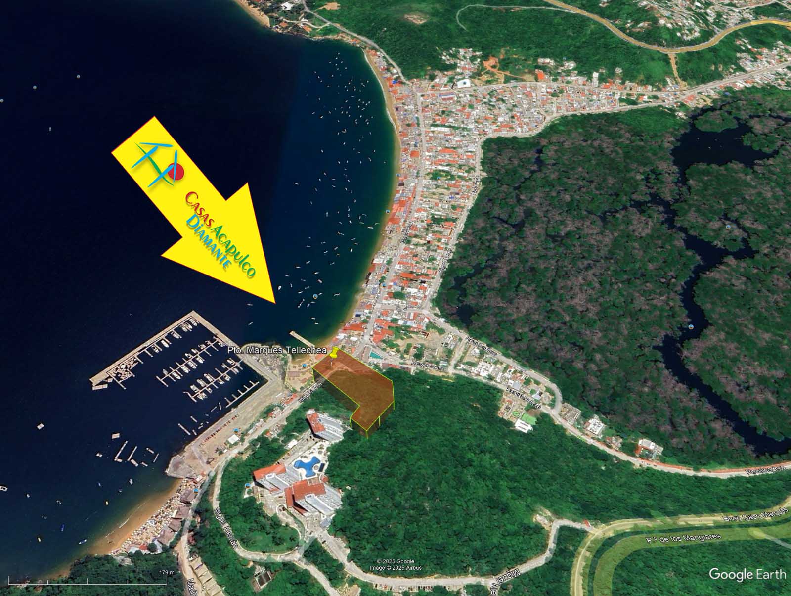 Terreno Puerto Marqués Tellechea - Vista aérea 2